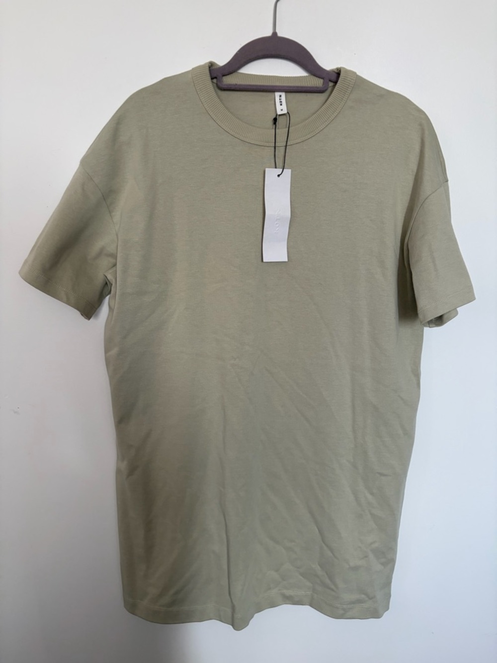 NWT KOTN Cotton Green Sage Crewneck Sweater Dress - M